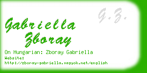 gabriella zboray business card